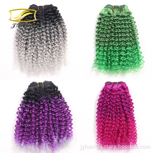 ombre bundles hair weaves black to violet purple tangle free no shed hair weaving Synthetic hair extension